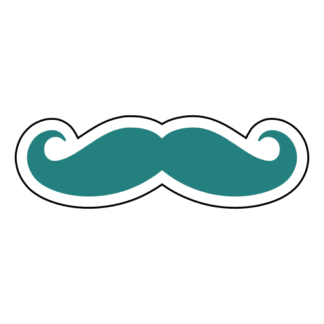 Moustache Sticker (Turquoise)